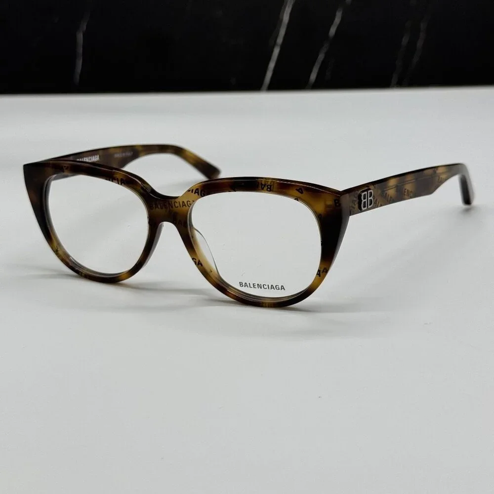 NEW BALENCIAGA BB0131O 008 CAT EYE HAVANA WOMEN EYEGLASSES BALENCIAGA